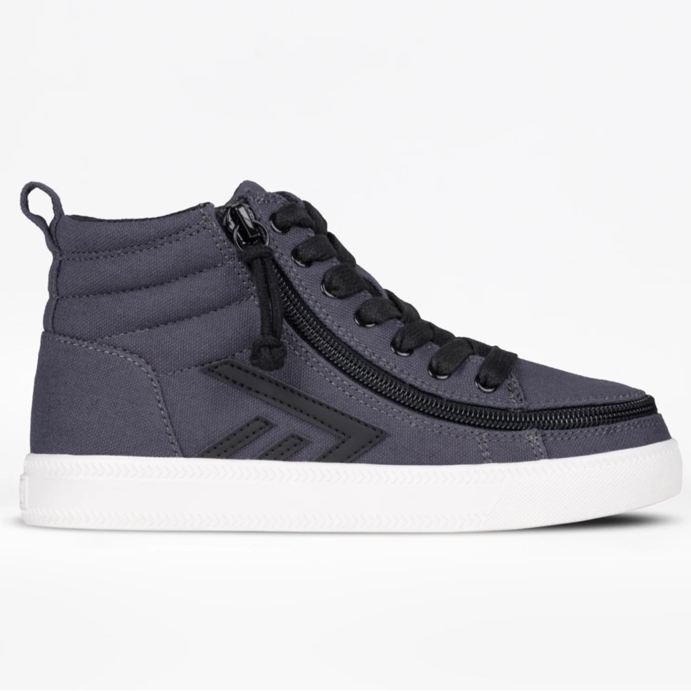 Billies Shop Gray and Black Sneakers with Side Zipper